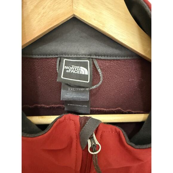 North Face Apex Softshell Men's XXL Jacket DARK RED Ski Snowboard XX-Large - Picture 3 of 5